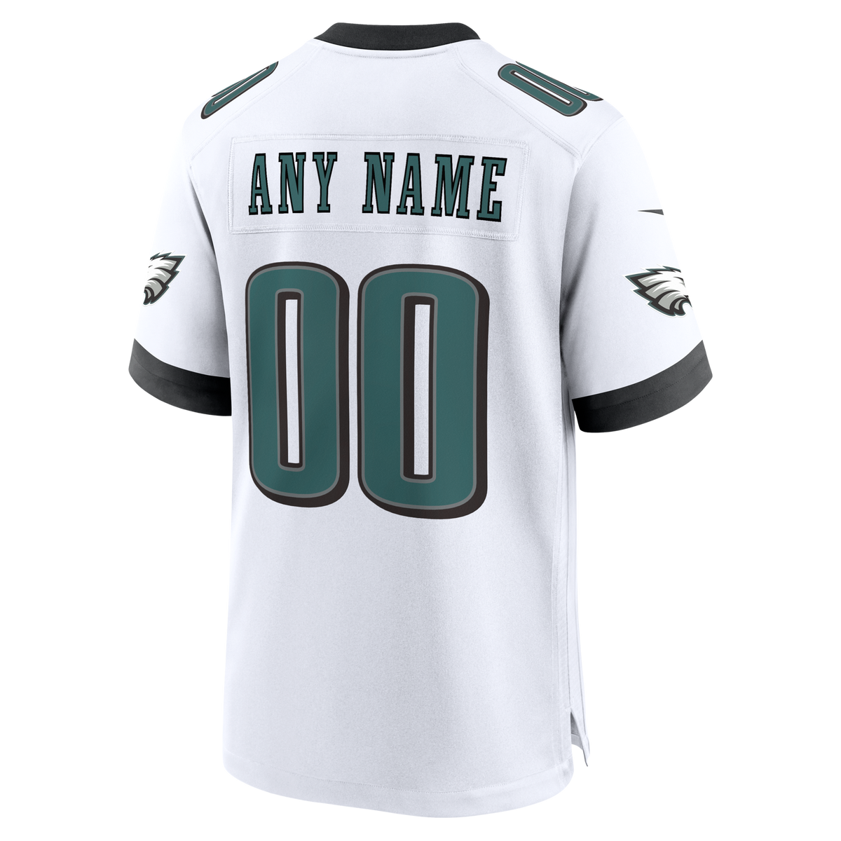 Philadelphia Eagles White White Custom Game Jersey