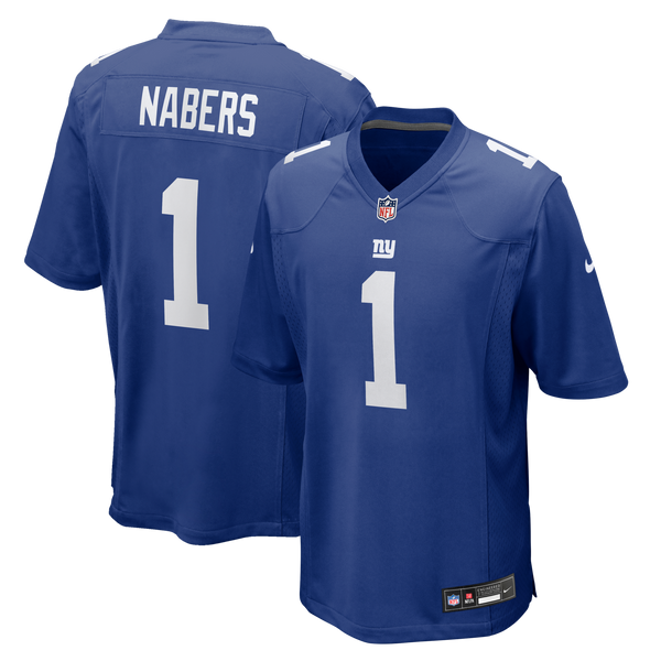 New York Giants Malik Nabers Royal Player Game Jersey