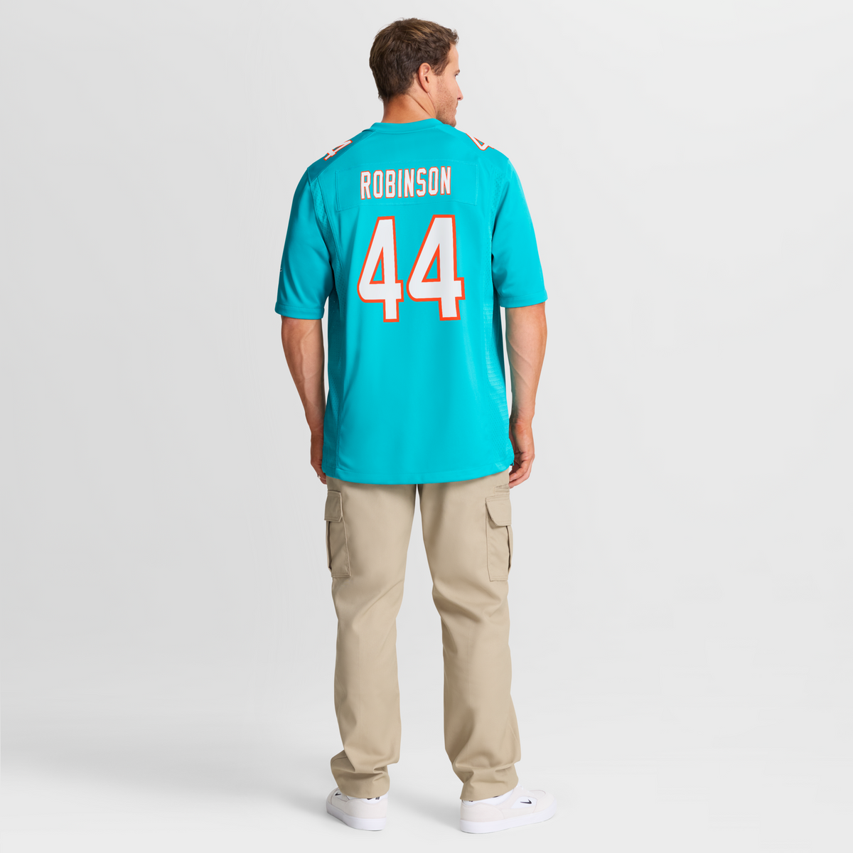 Miami Dolphins Chop Robinson Aqua Player Game Jersey