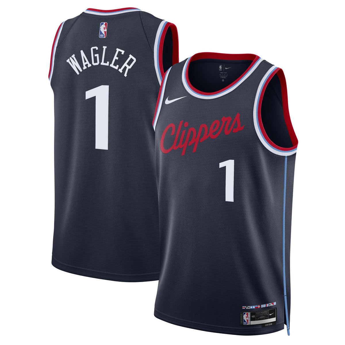 LA Clippers Replica Icon Swingman Jersey - Navy - Keaton Wagler