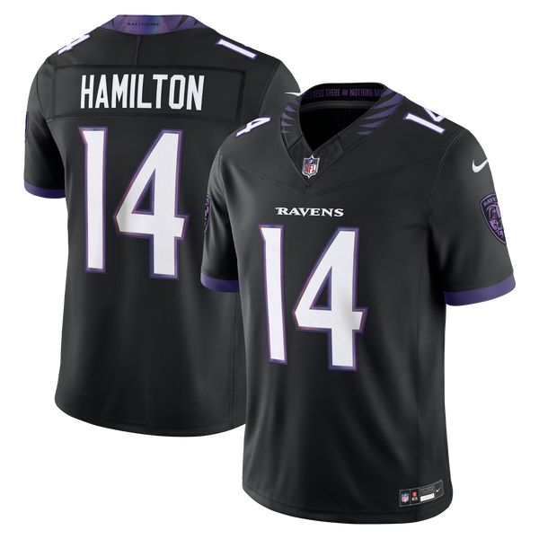 Baltimore Ravens Kyle Hamilton Black Alternate Vapor F.U.S.E. Stitched Limited Jersey
