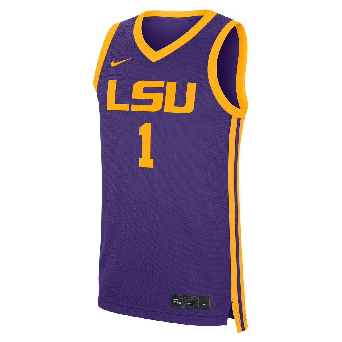 #1 Purple LSU Tigers Road Replica Jersey