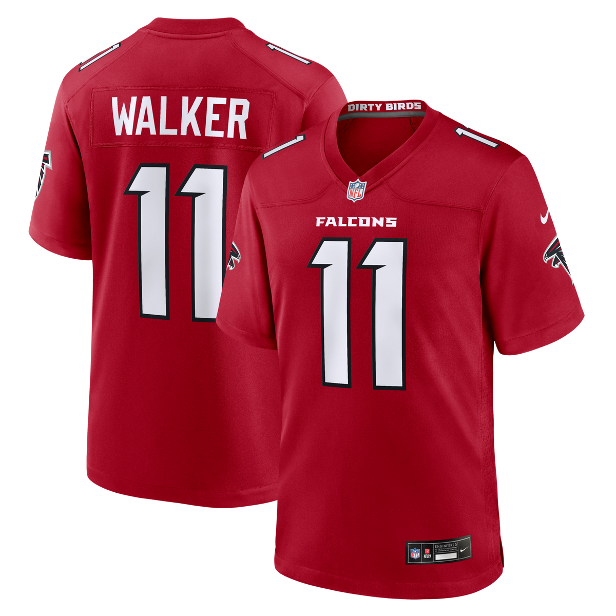 Atlanta Falcons Jalon Walker Red Game Jersey