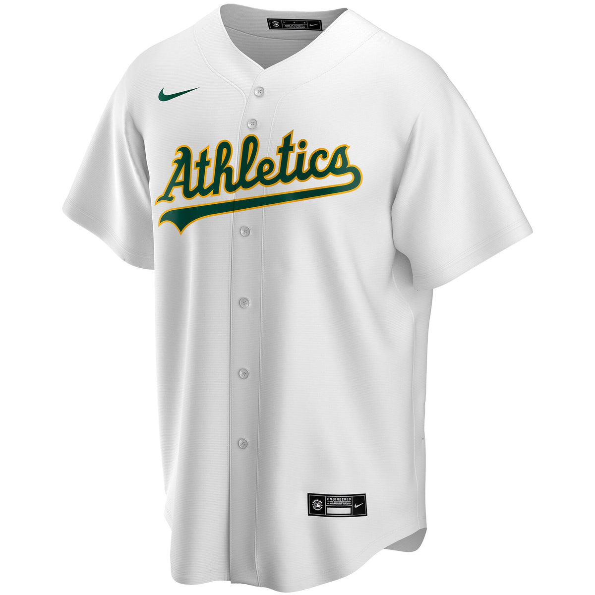 Athletics White Home Replica Custom Jersey