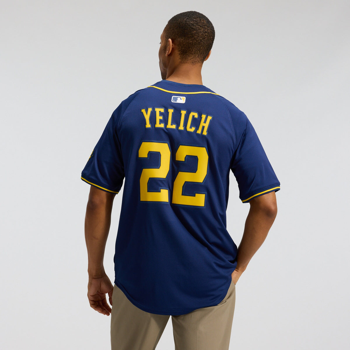 Milwaukee Brewers Christian Yelich Navy Alternate Limited Jersey