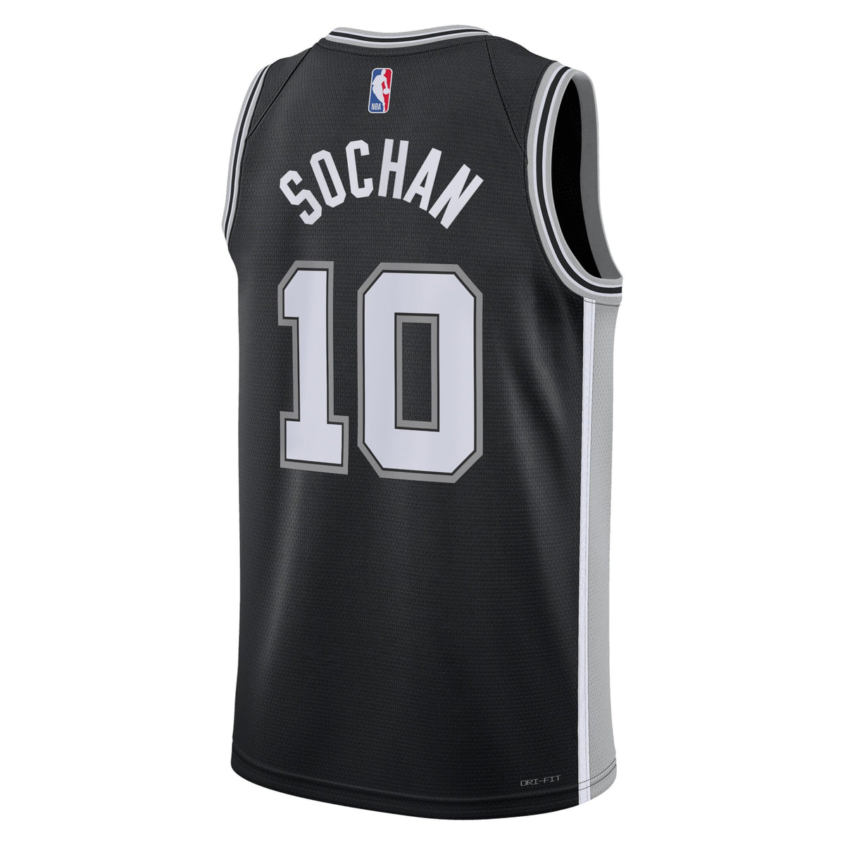 San Antonio Spurs Icon Edition Swingman Jersey - Black - Jeremy Sochan