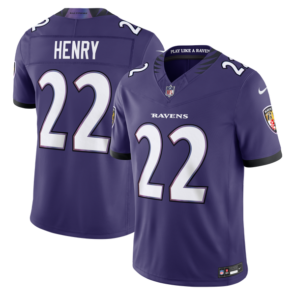 Baltimore Ravens Derrick Henry Purple Team Vapor F.U.S.E. Stitched Limited Jersey