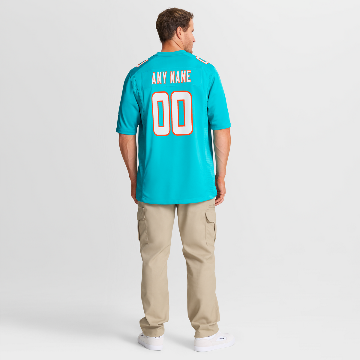 Miami Dolphins Aqua Custom Game Jersey