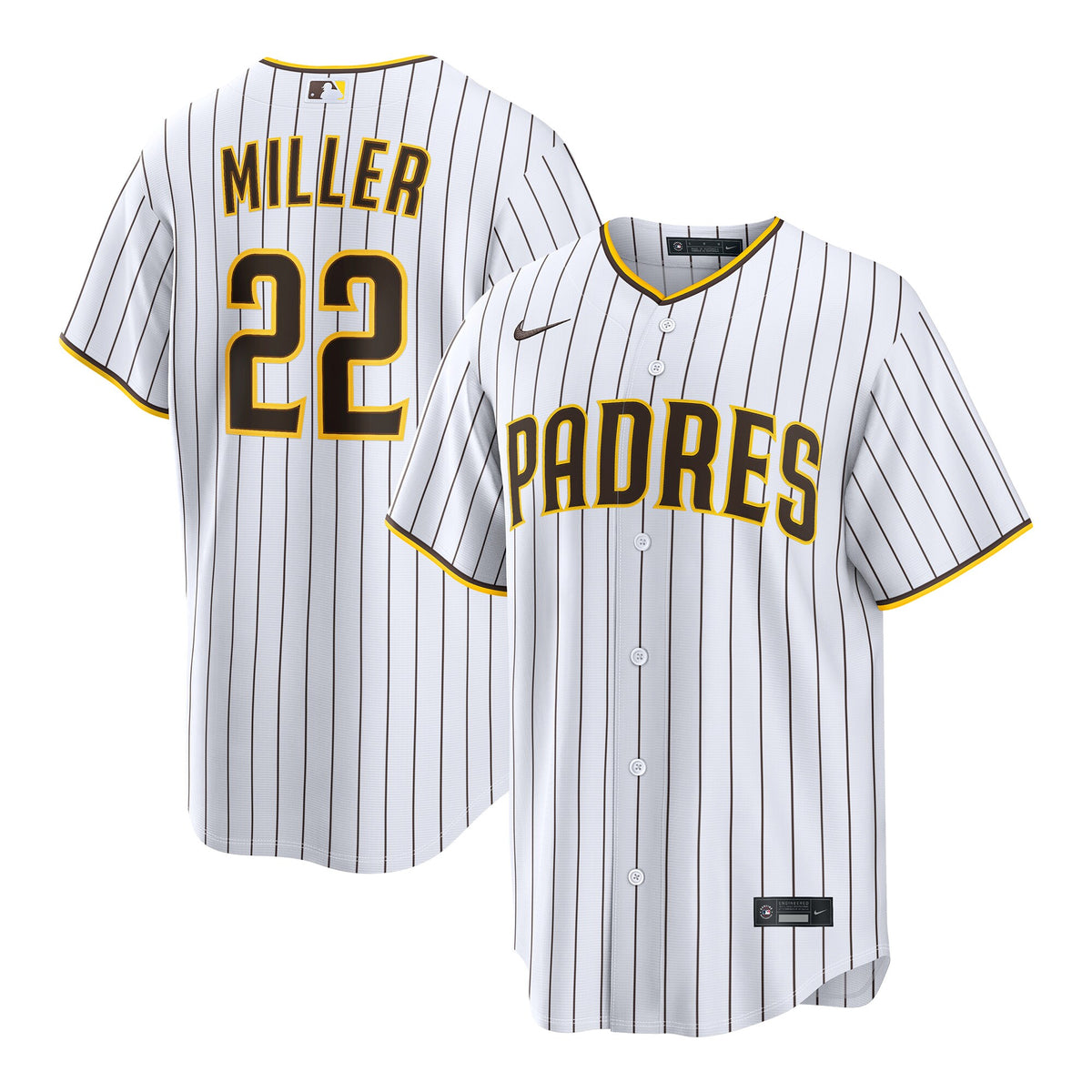 San Diego Padres Mason Miller White Home Replica Jersey