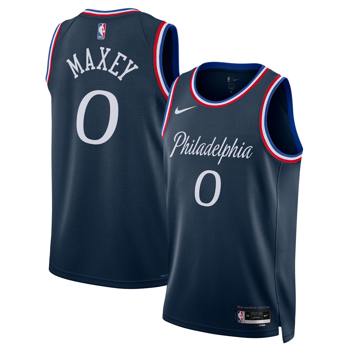 Philadelphia 76ers 2025/26 City Edition Swingman Jersey - Navy - Tyrese Maxey