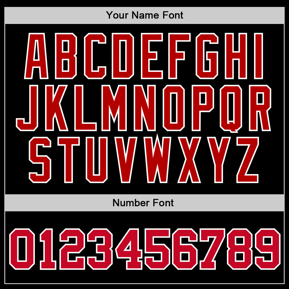 Custom Black Red-White Authentic Throwback Basketball Jersey