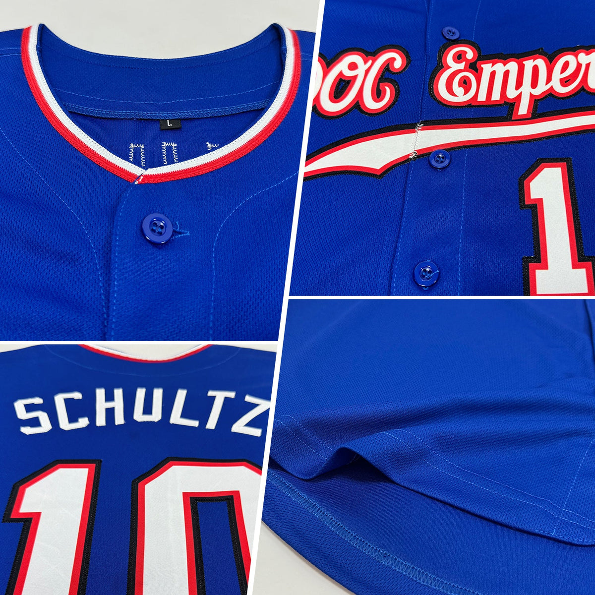 Custom Royal White-Red Authentic Baseball Jersey