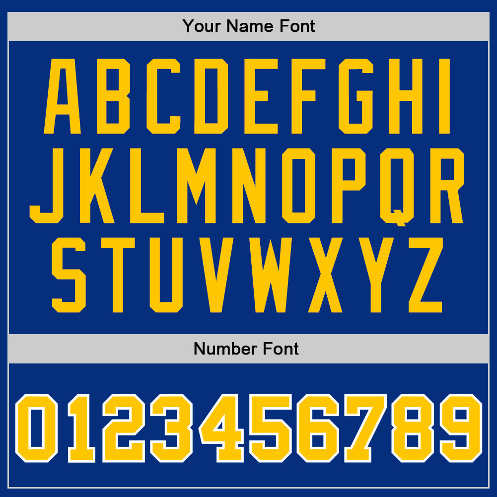 Custom Royal Gold-White Authentic Throwback Basketball Jersey