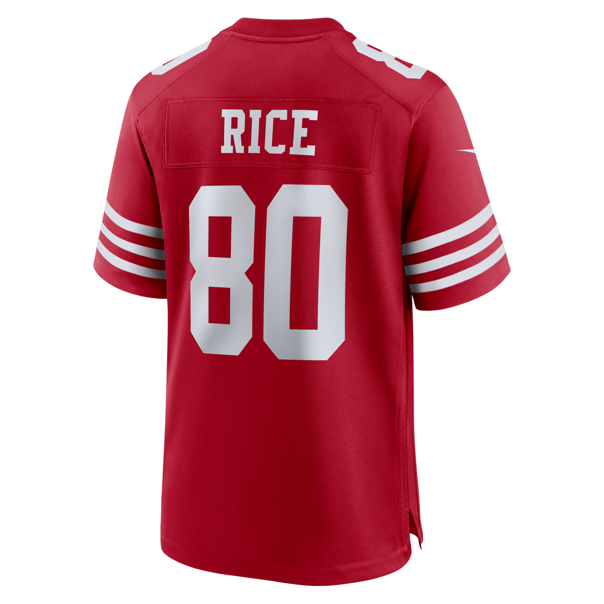 San Francisco 49ers Jerry Rice Scarlet Retired Team Player Game Jersey