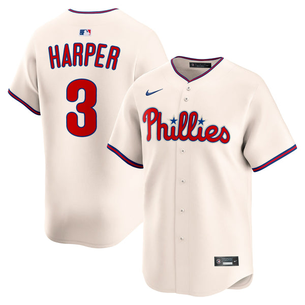 Philadelphia Phillies Bryce Harper Cream Alternate Limited Jersey