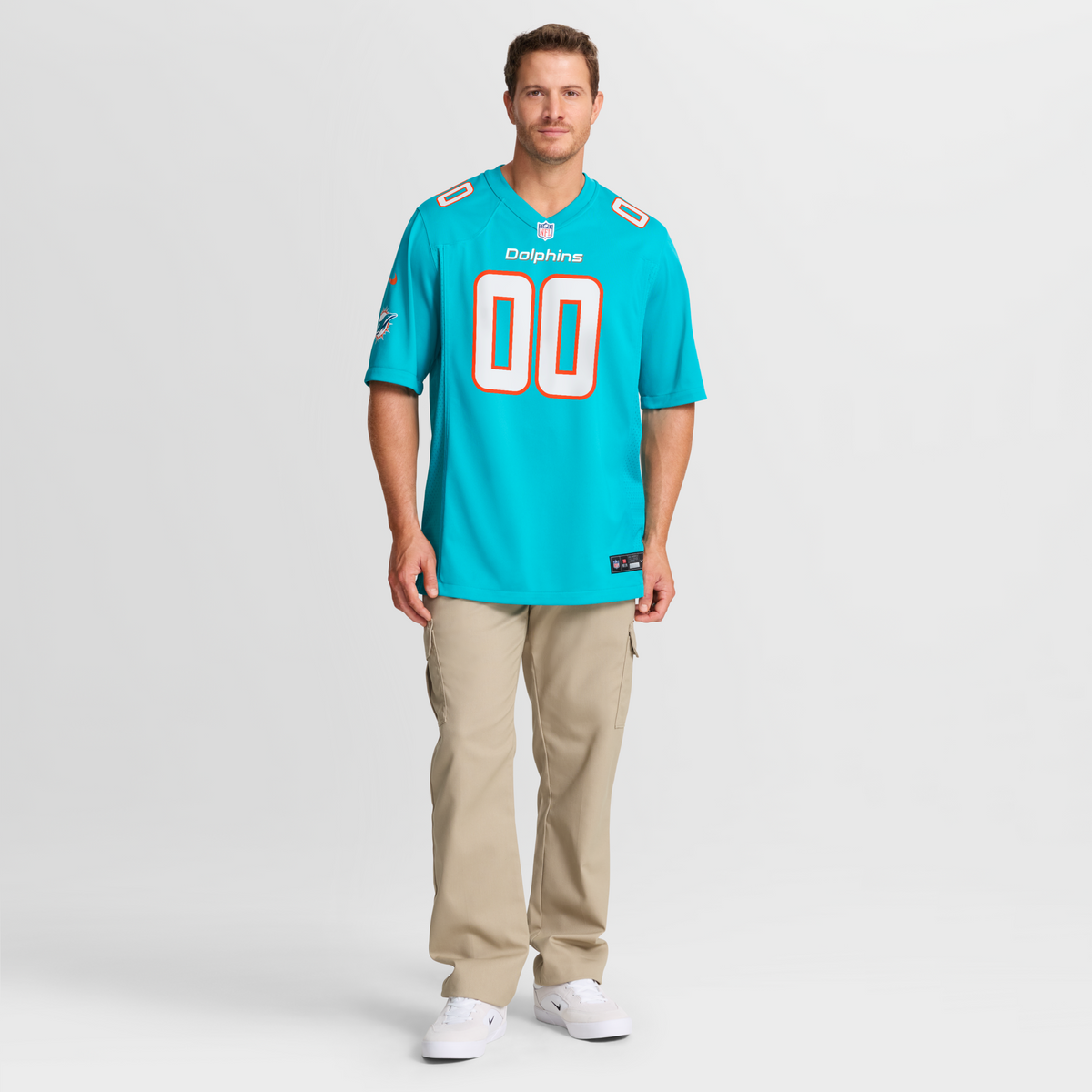 Miami Dolphins Aqua Custom Game Jersey