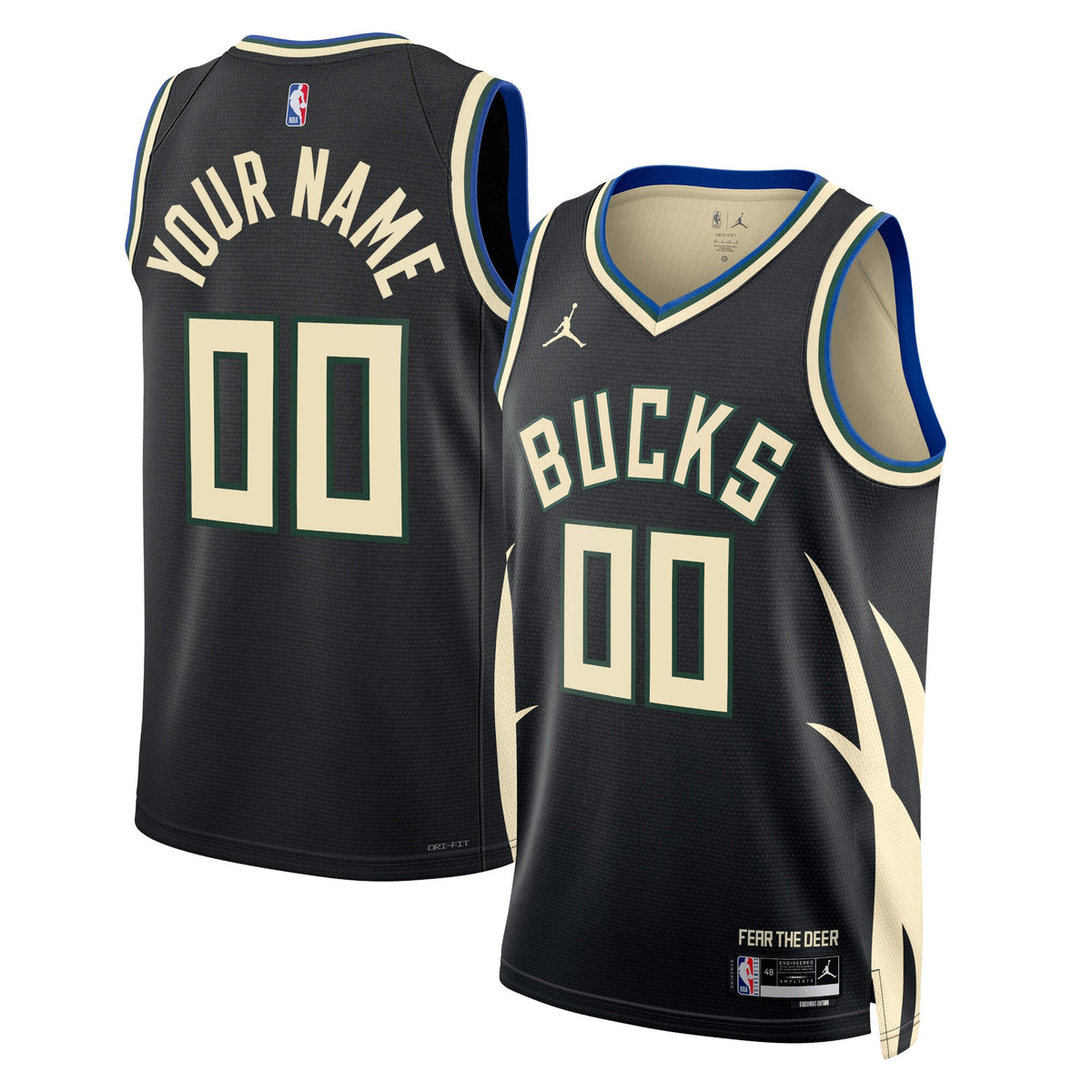 Milwaukee Bucks Jordan Statement Swingman Jersey - Custom