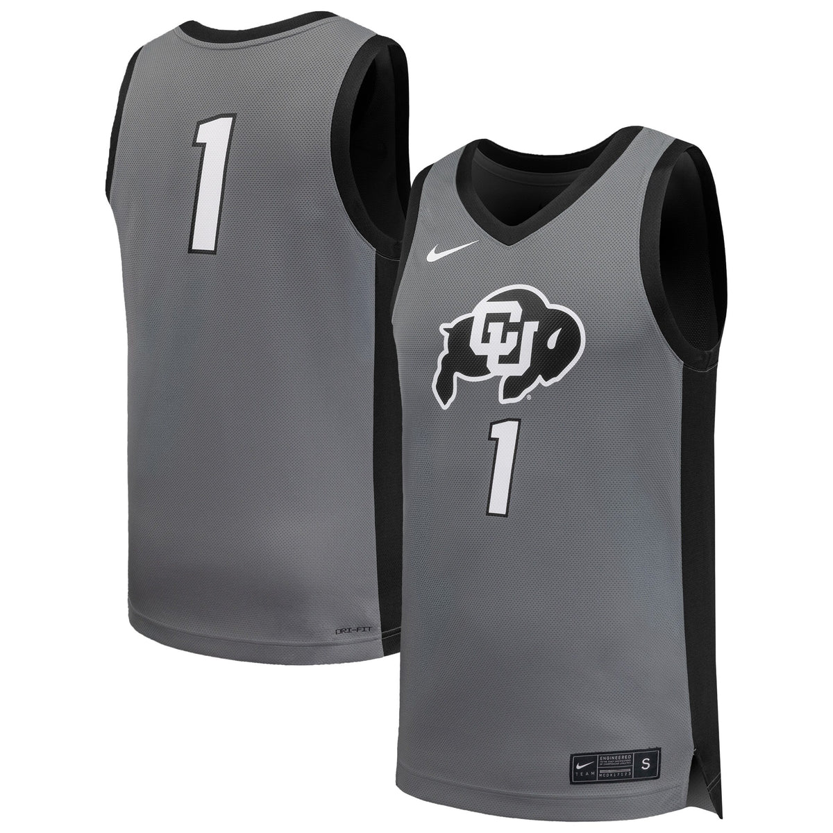 #1 Gray Colorado Buffaloes Replica Basketball Jersey