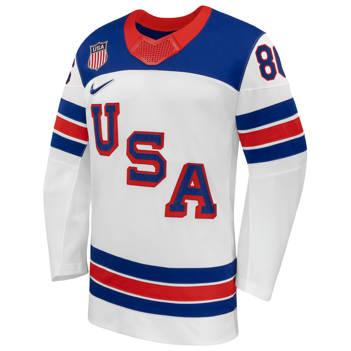 Jack Hughes White US Hockey 2026 Away Replica Jersey