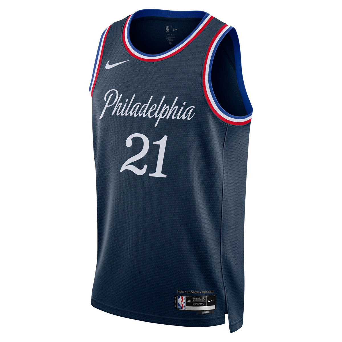 Philadelphia 76ers 2025/26 City Edition Swingman Jersey - Navy - Joel Embiid