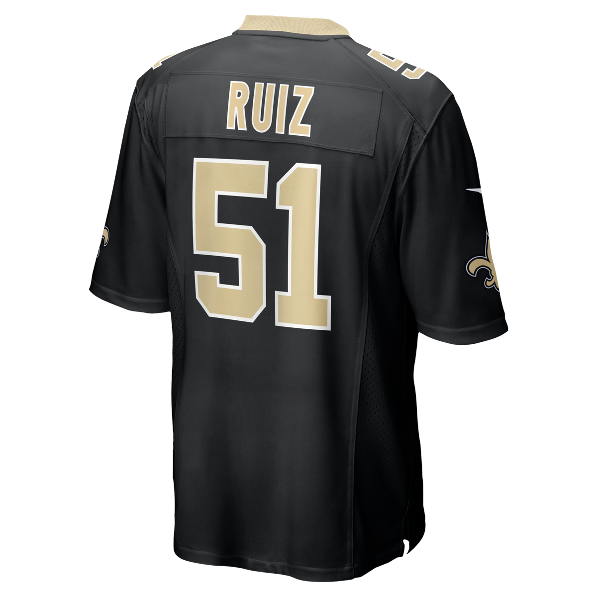 New Orleans Saints Cesar Ruiz Black Player Game Jersey