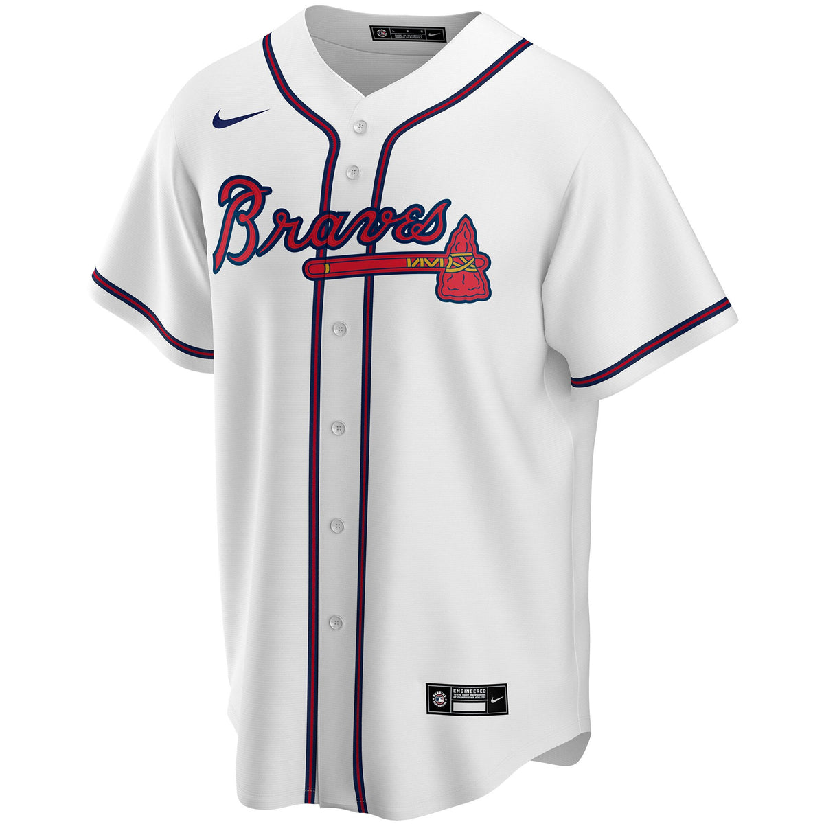 Atlanta Braves White Home Replica Custom Jersey