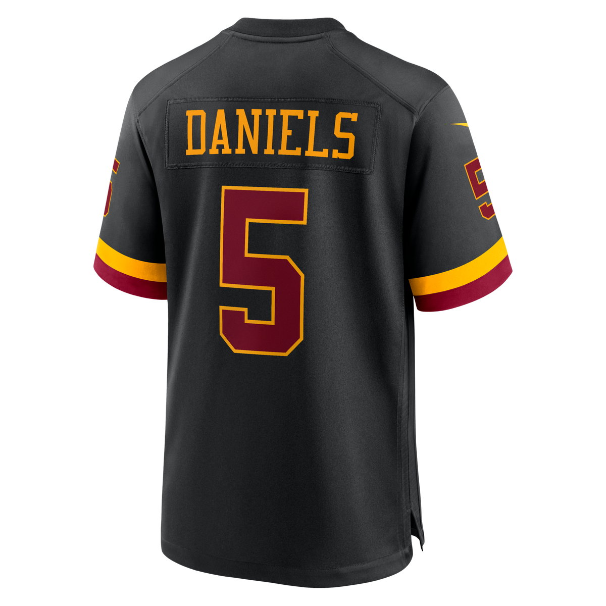 Hail Raiser Washington Commanders Jayden Daniels Black Alternate Game Jersey
