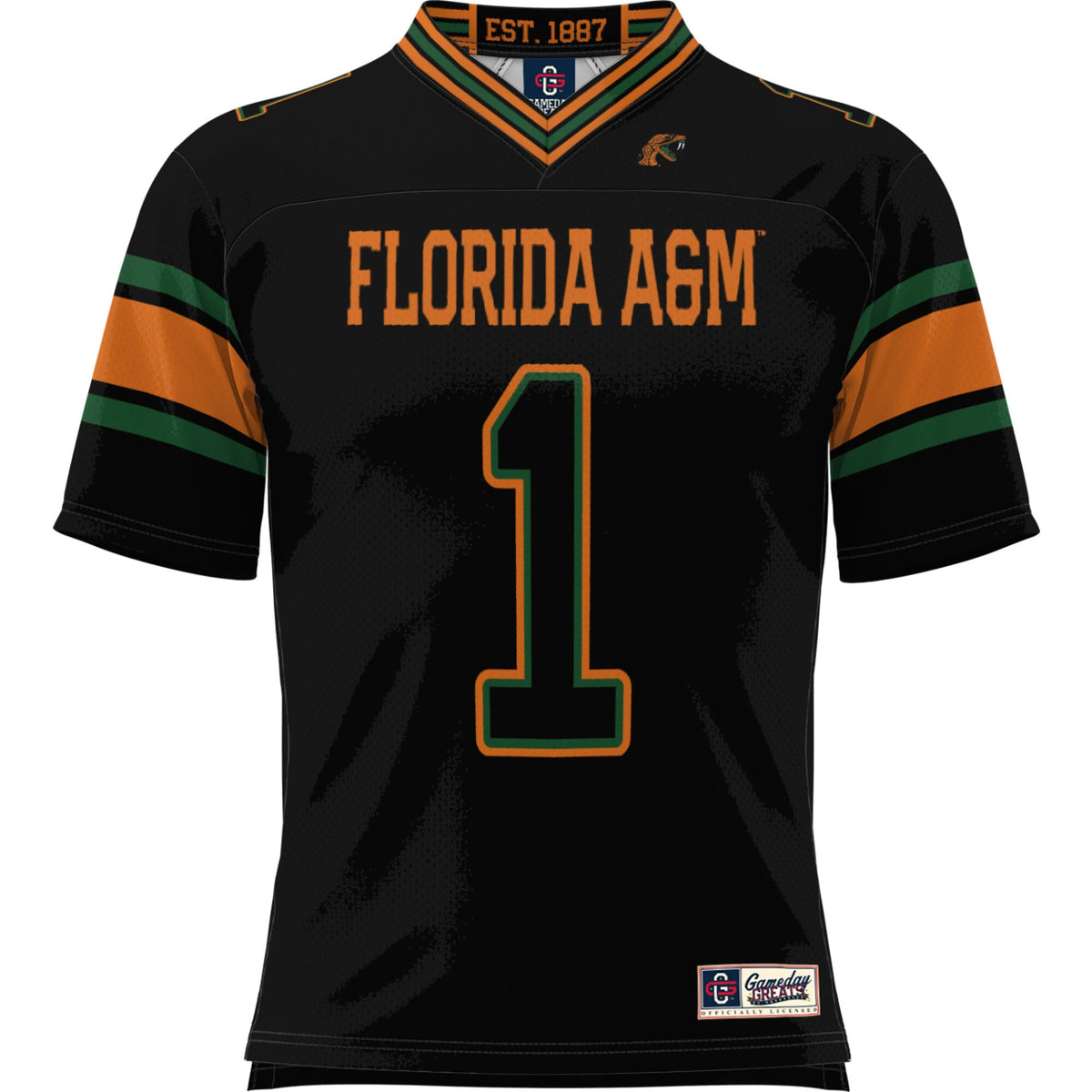 #1 Florida A&M Rattlers GameDay Greats Football Jersey - Black