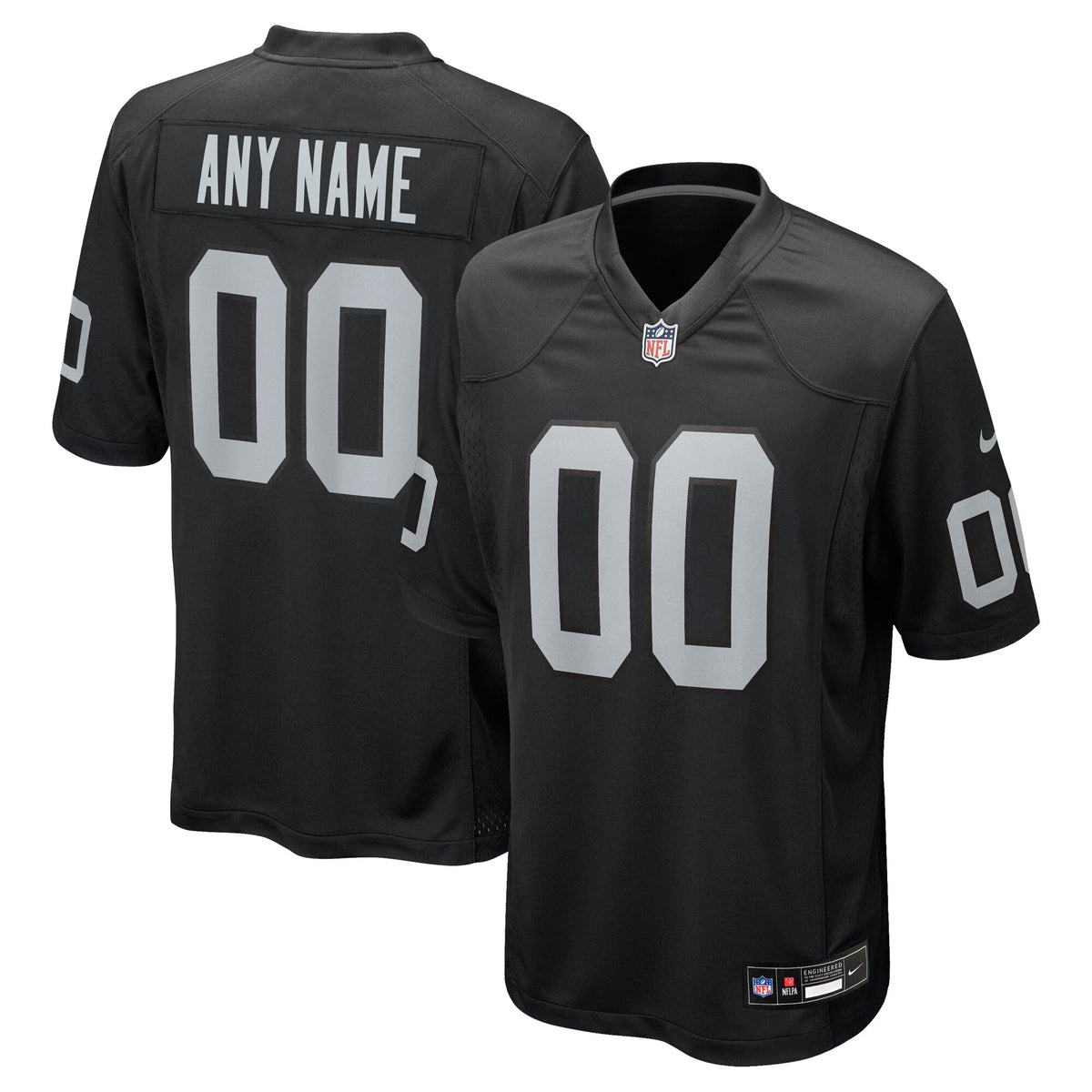 Las Vegas Raiders Black Custom Game Jersey