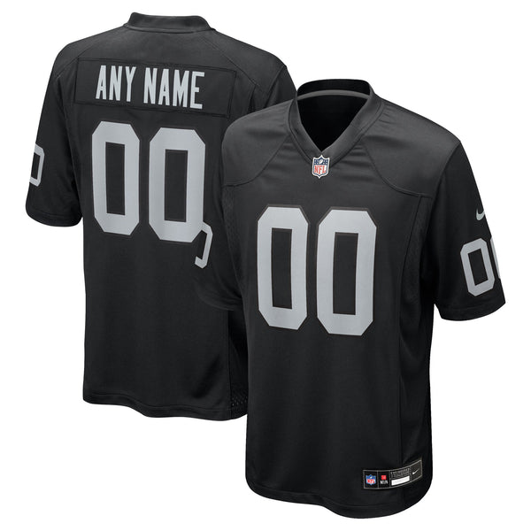 Las Vegas Raiders Black Custom Game Jersey