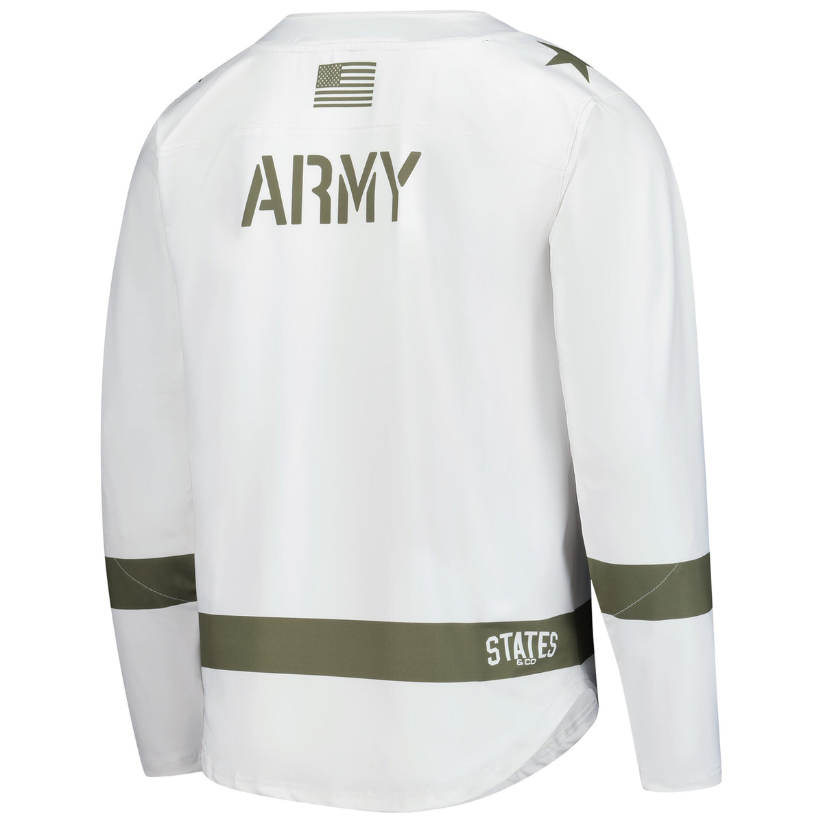 White/Olive Army Black Knights Replica Hockey Jersey