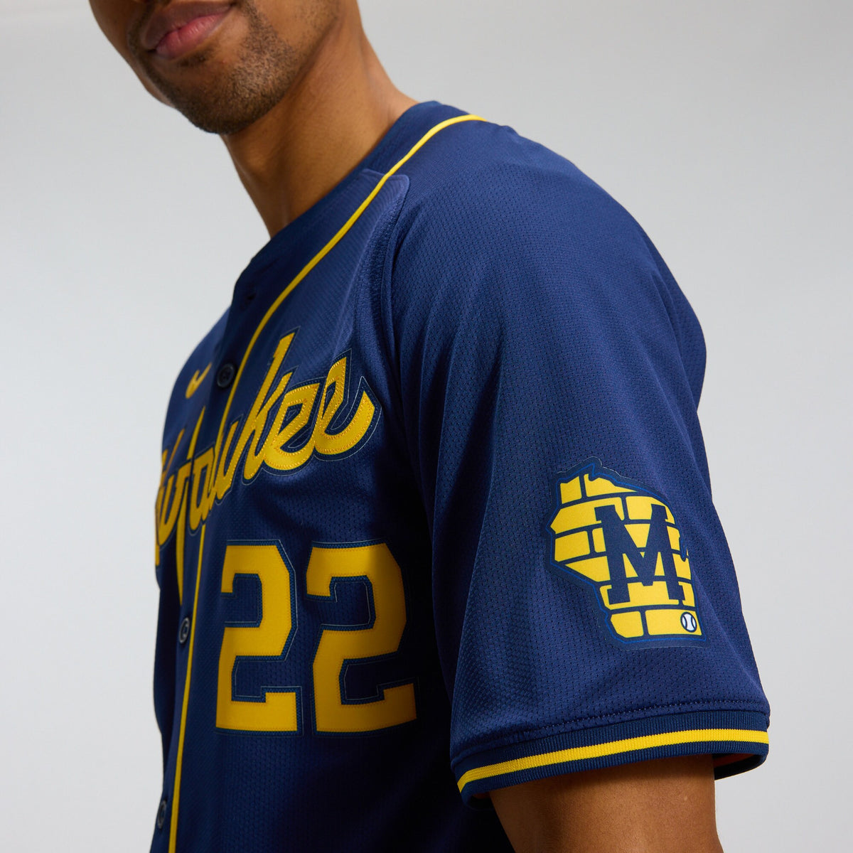 Milwaukee Brewers Christian Yelich Navy Alternate Limited Jersey
