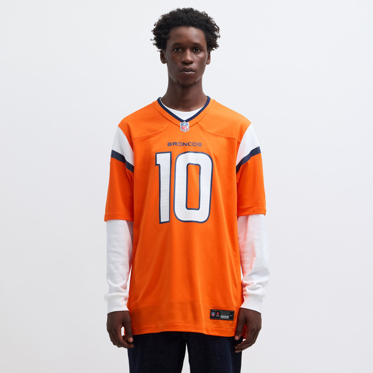 Denver Broncos Bo Nix Orange Player Game Jersey
