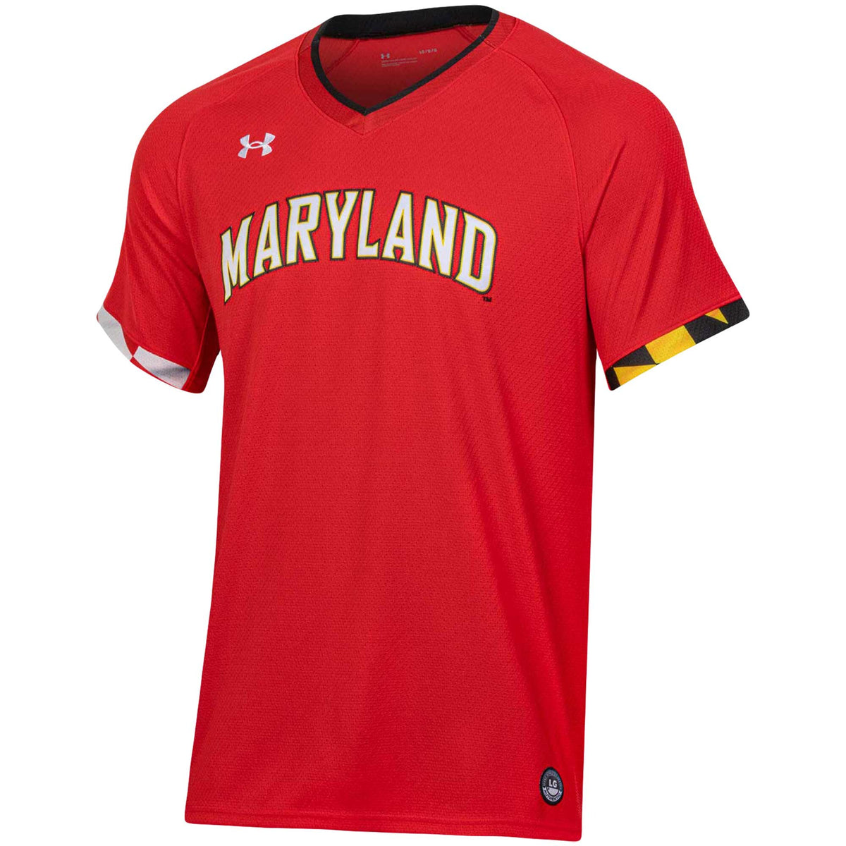 Under Armour Red Maryland Terrapins Softball V-Neck Jersey