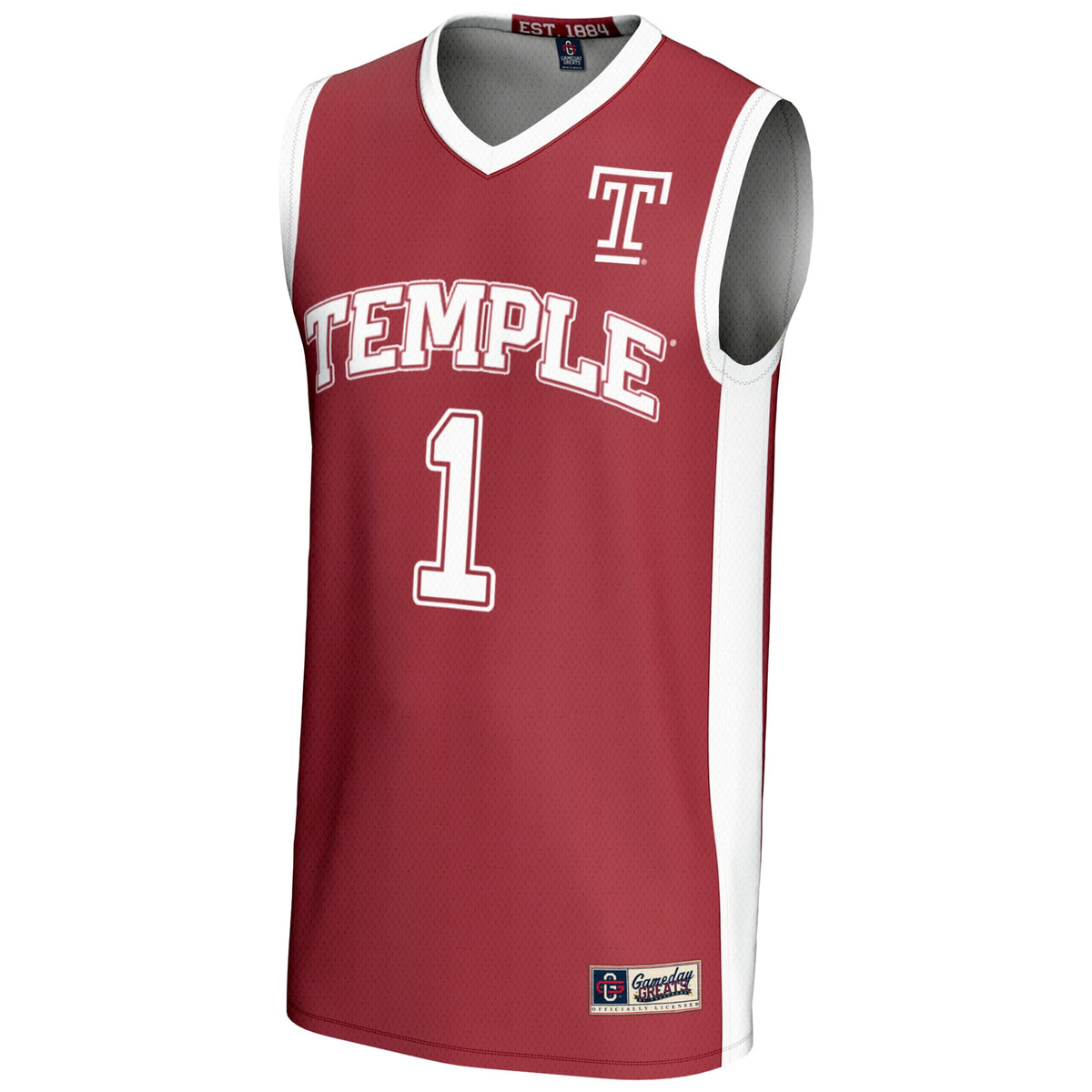 #1 Temple Owls GameDay Greats Lightweight Basketball Jersey - Red