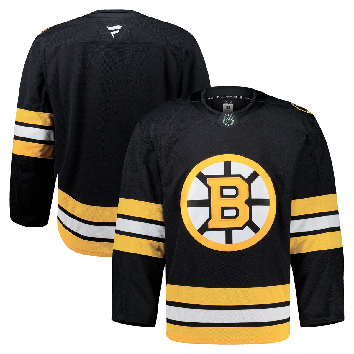 Boston Bruins Fanatics Black Home Authentic Pro Jersey