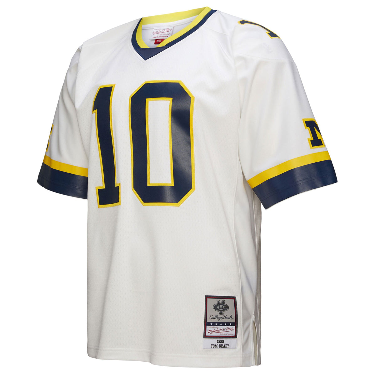 Mitchell & Ness Tom Brady White Michigan Wolverines 1999 Legacy Jersey