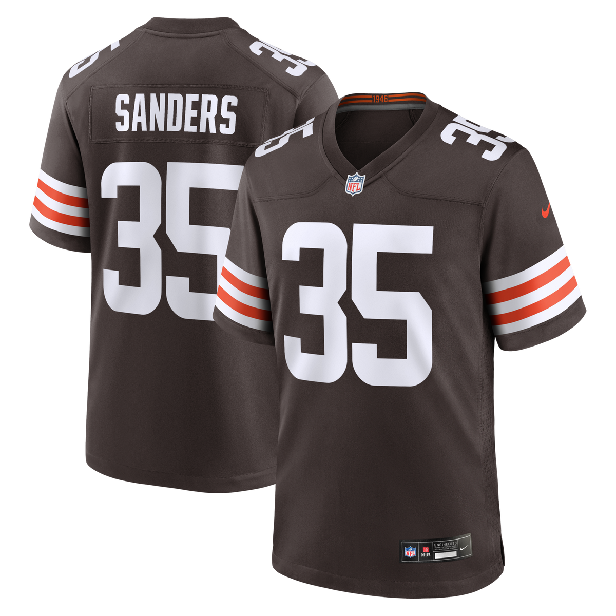 Cleveland Browns Raheim Sanders Brown Team Game Jersey