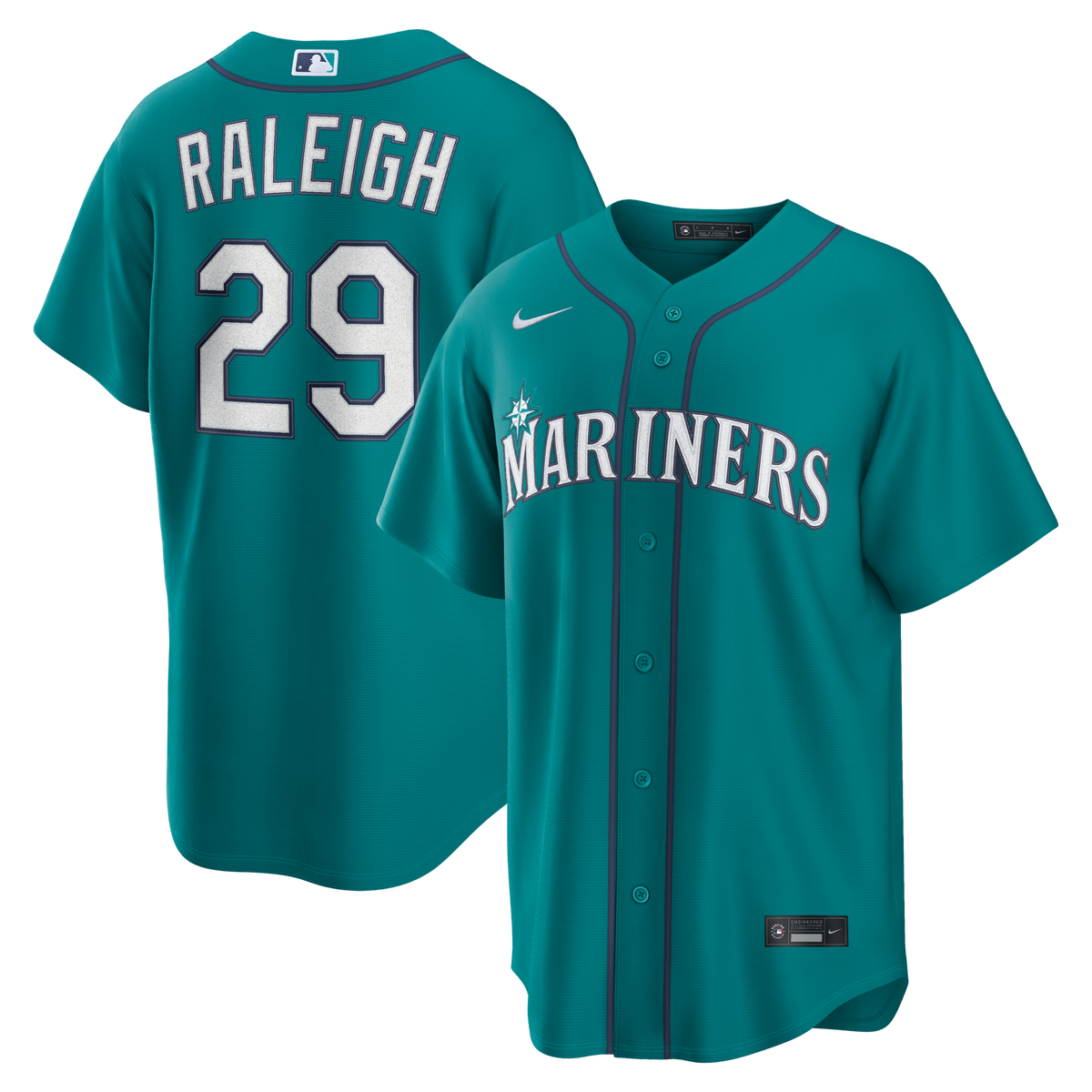 Seattle Mariners Cal Raleigh Teal Alternate Replica Jersey