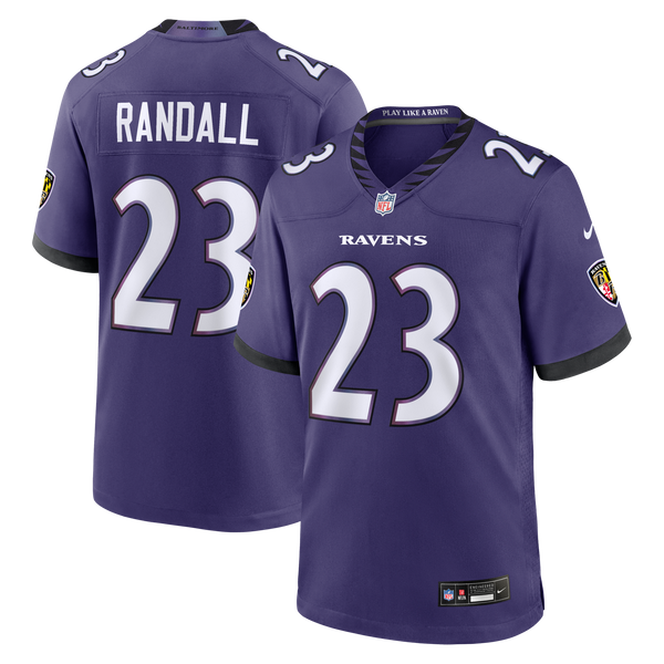 Baltimore Ravens Adam Randall Purple Team Game Jersey