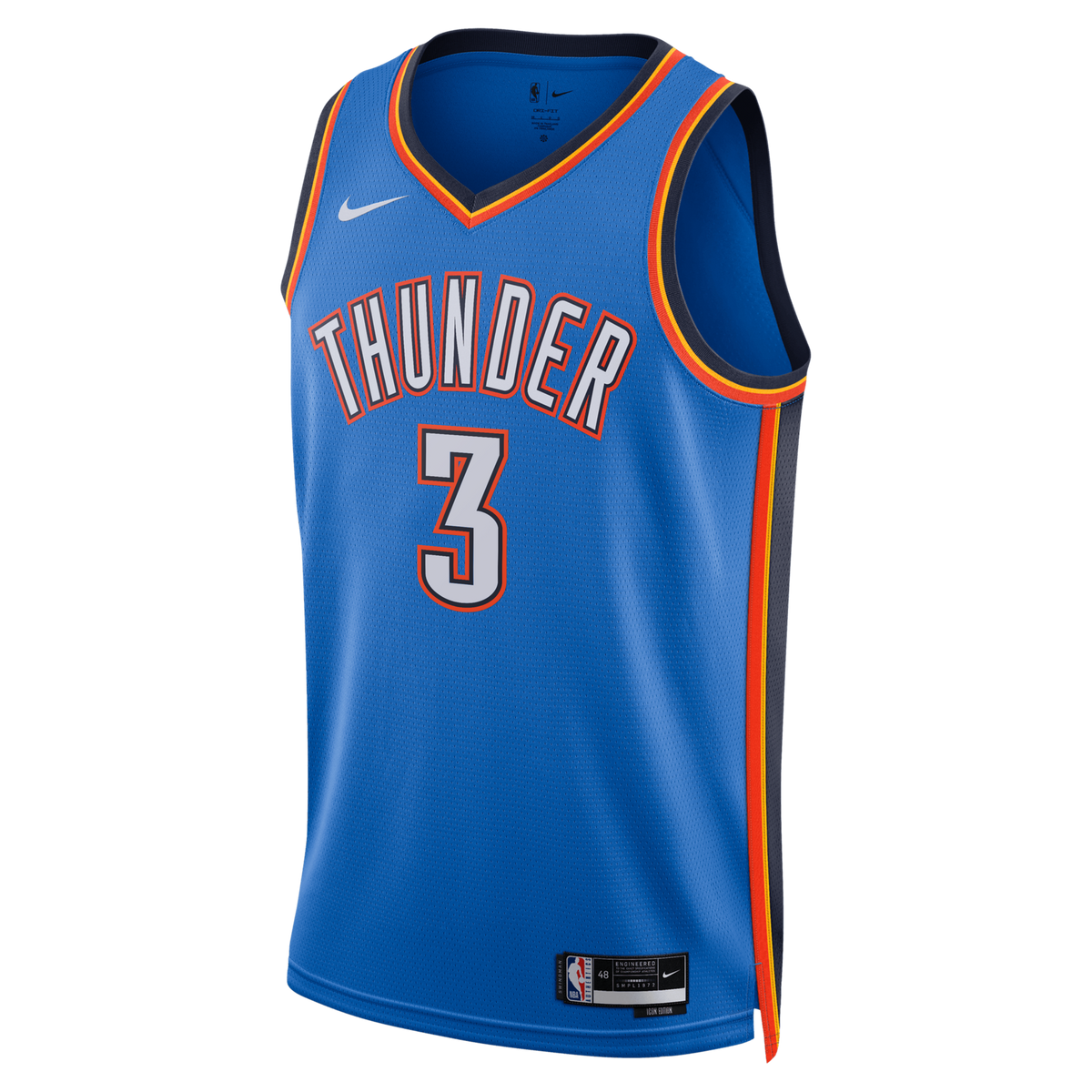 Oklahoma City Thunder Icon Edition Swingman Jersey - Blue - Jared McCain