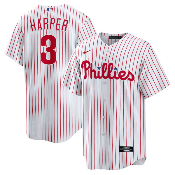 Philadelphia Phillies Bryce Harper White Home Replica Player Name Jersey