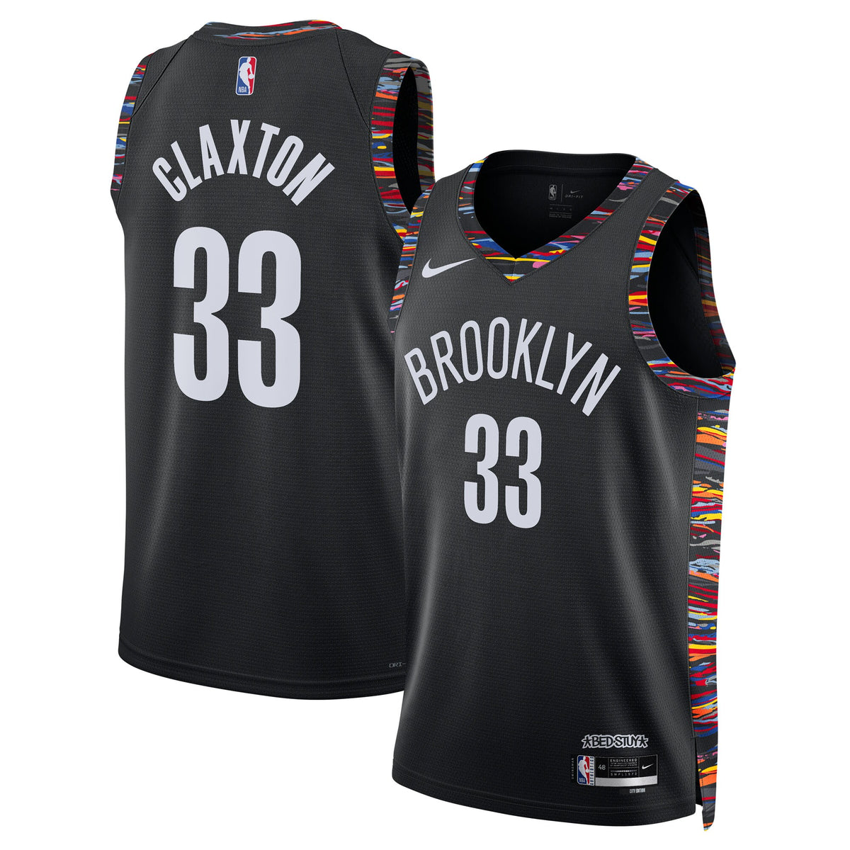 Brooklyn Nets 2025/26 City Edition Swingman Jersey - Black - Nic Claxton