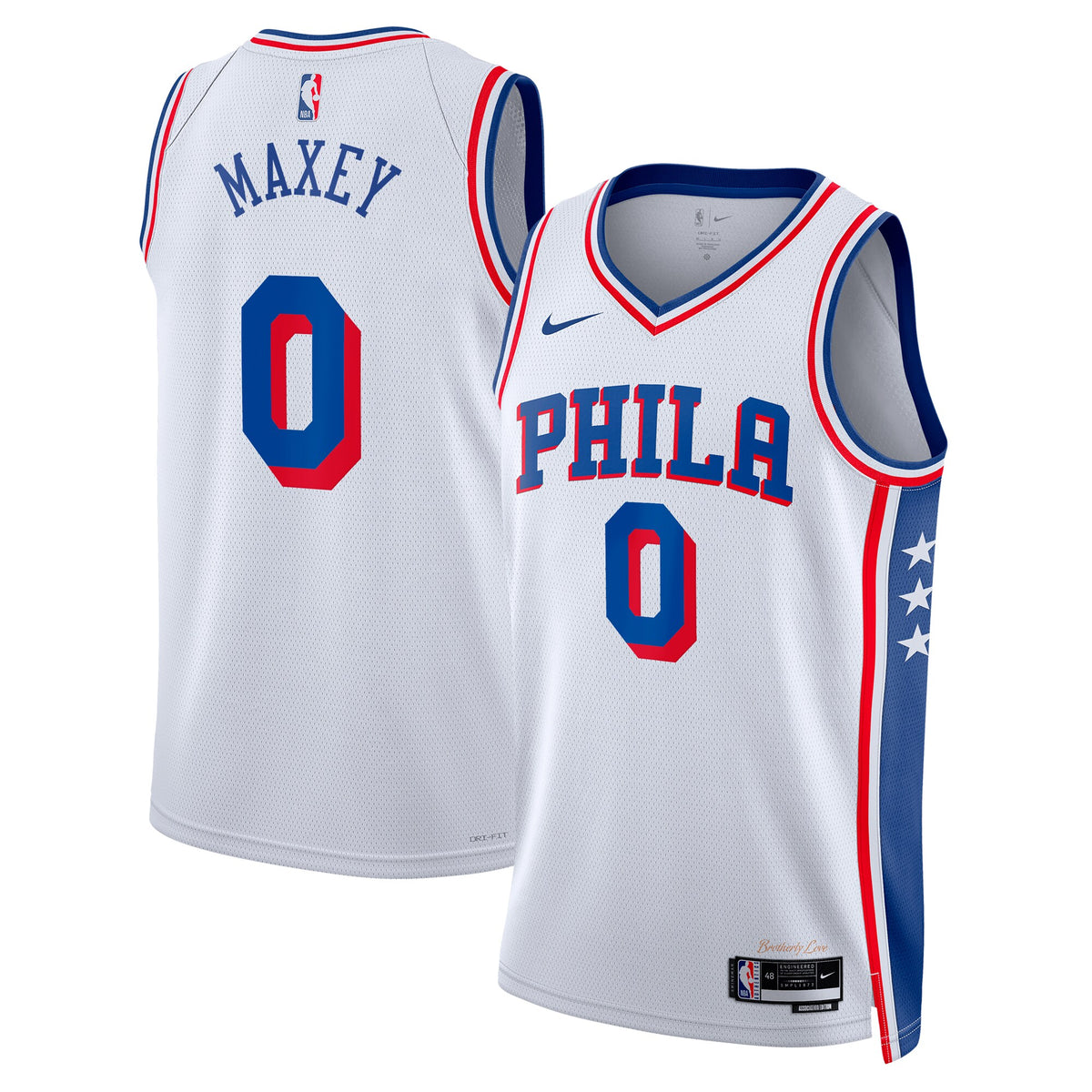 Philadelphia 76ers Association Edition Swingman Jersey - White - Tyrese Maxey
