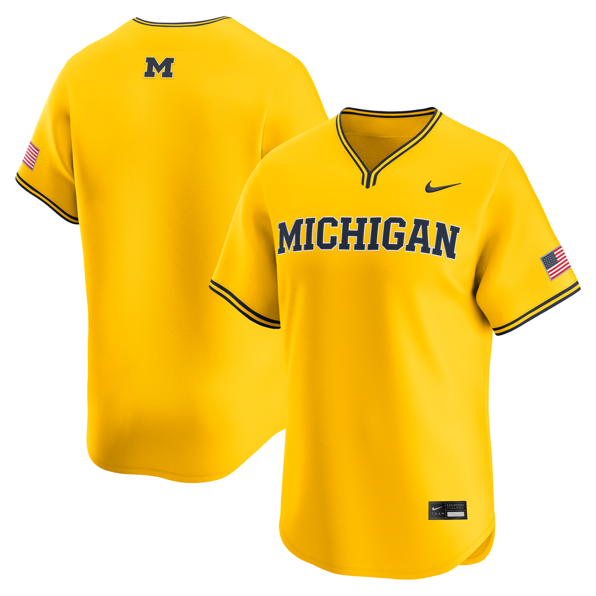 Maize Michigan Wolverines Alternate Limited Baseball Jersey