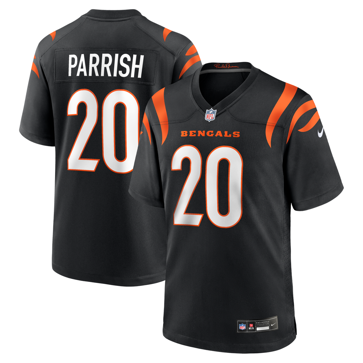 Cincinnati Bengals Lemar Parrish Black Team Retired Game Jersey