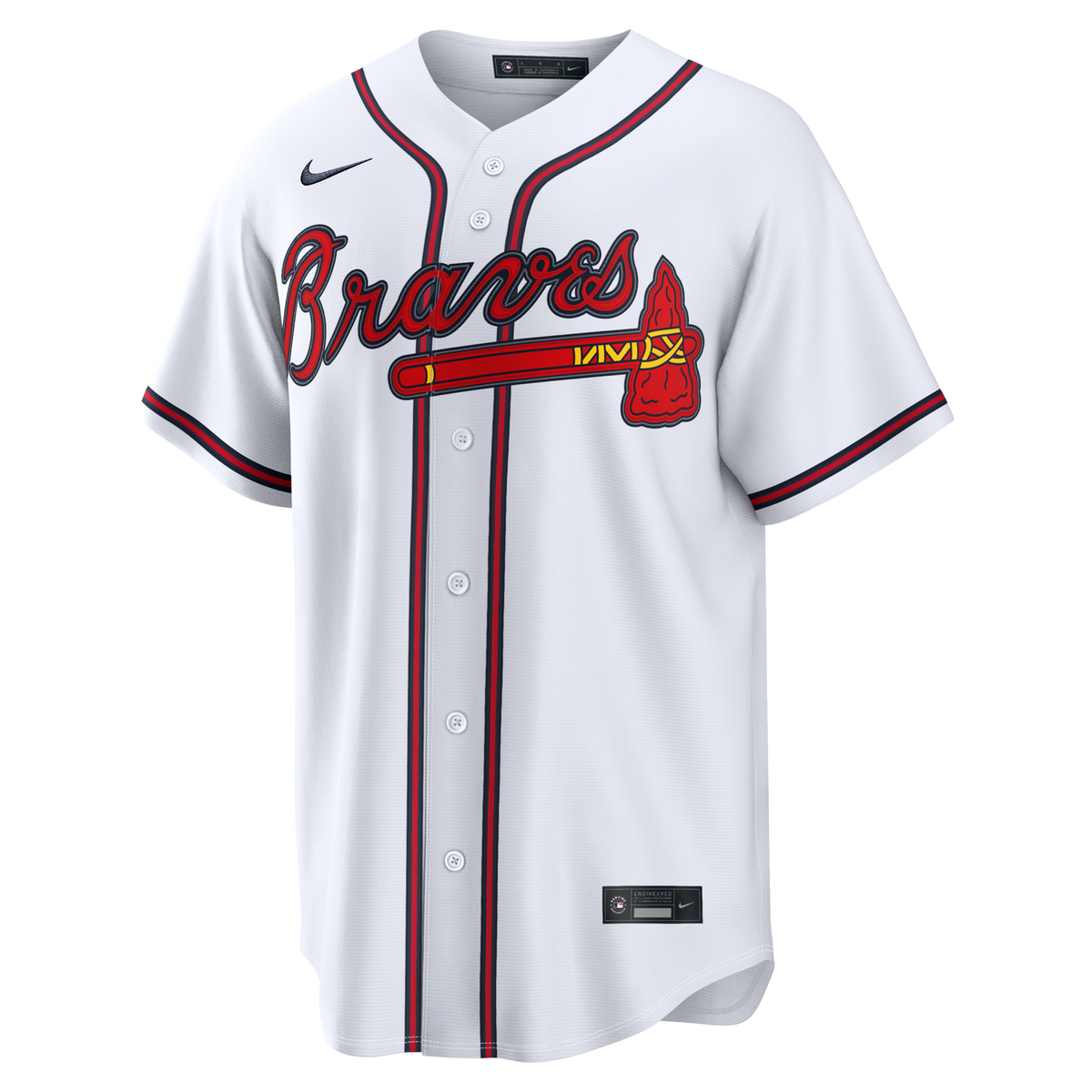 Atlanta Braves White Home Replica Custom Jersey