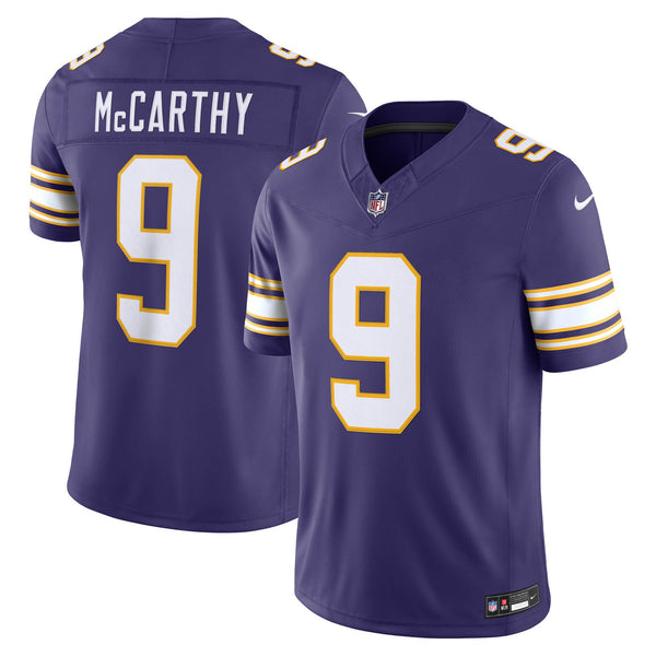 Minnesota Vikings J.J. McCarthy Purple Alternate Classic Vapor F.U.S.E. Stitched Limited Jersey