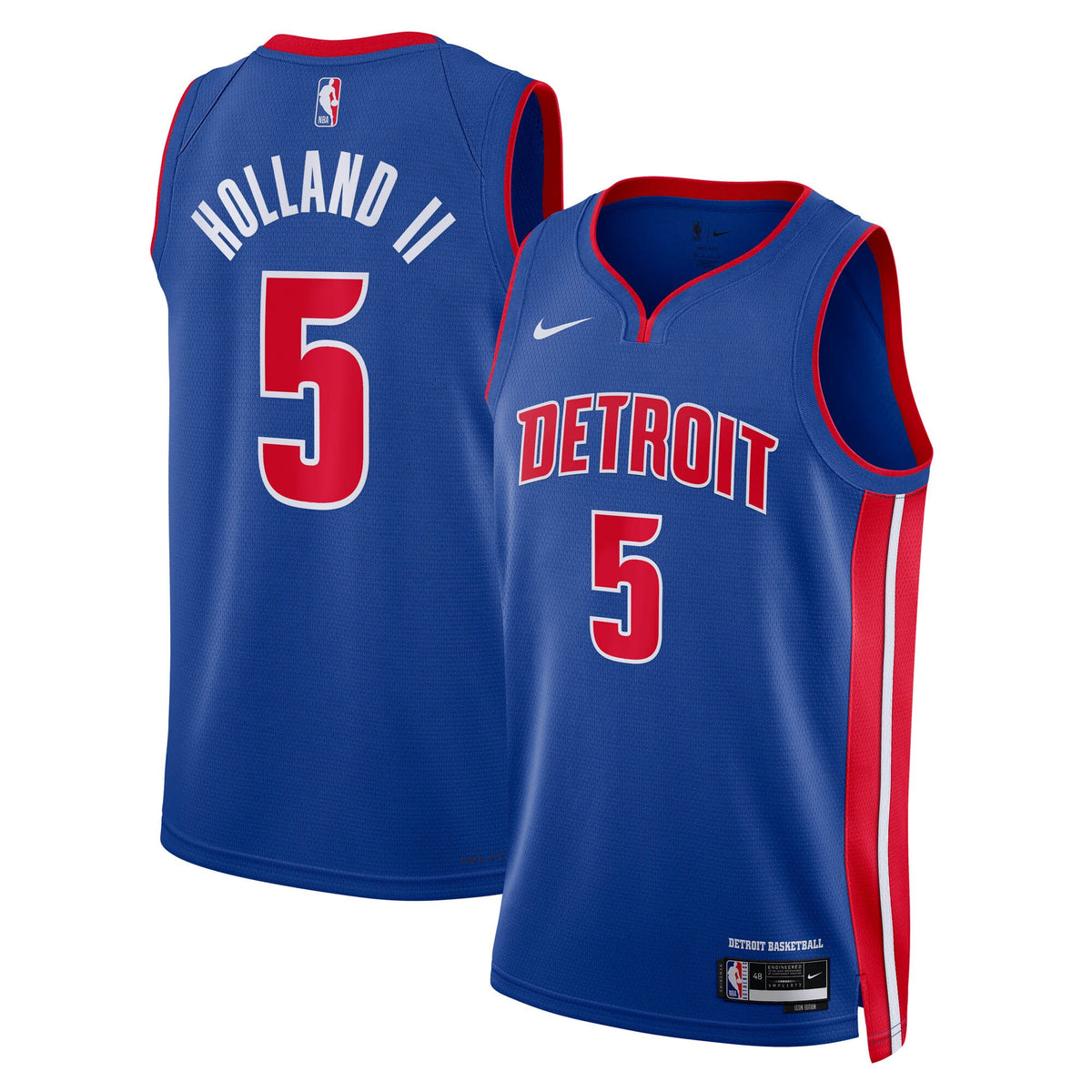 Detroit Pistons Icon Swingman Jersey NBA 2024 Draft First Round Pick - Blue - Ron Holland II