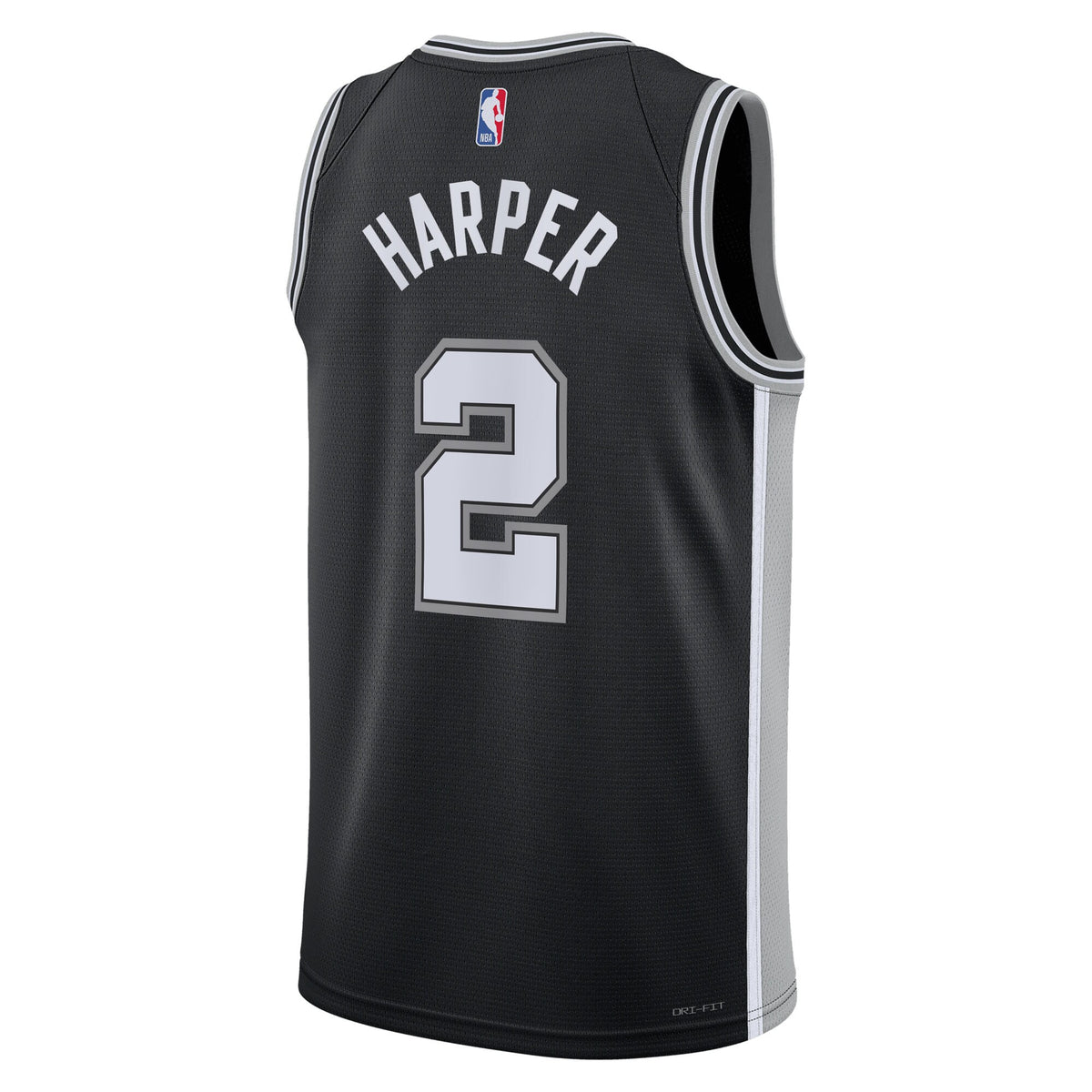 San Antonio Spurs Icon Edition Swingman Jersey NBA 2025 First Round Draft Pick - Black - Dylan Harper